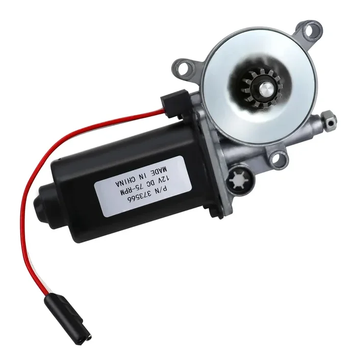 Rv Power Awning Universal Replacement Motor 373566, Compatible With Solera Power Awnings, With Single 2-Way Connector, 12-Volt Dc 75-Rpm, Strong And Durable