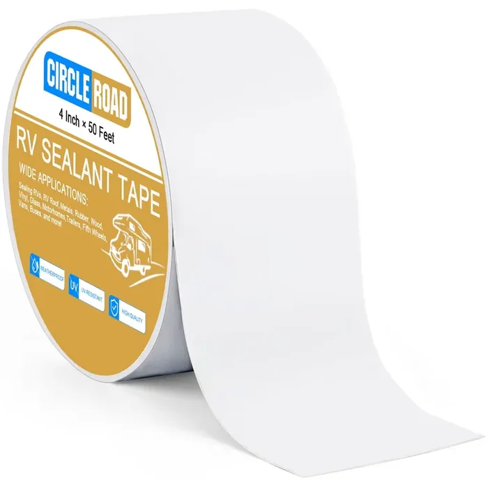Rv Roof Tape White, 4 Inch X 50 Feet Rv Repair Sealant Tape, Stop Camper Roof Leaks, Uv-Resistant, Weatherproof And Durable For Camper, Trailer, Boat(4In-50Ft)