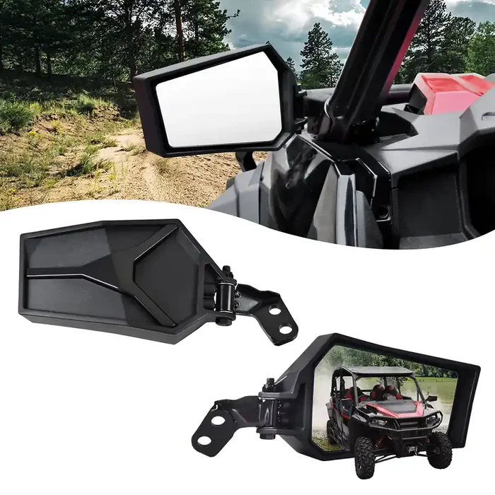 Sautvs Adjustable Rearview Side Mirrors For Polaris General Xp 1000, Folding Clear Rear View Side Mirrors For Polaris General 1000/4 1000 / Xp 1000 / Xp 4 1000 2016-2024 Accessories(2Pcs)