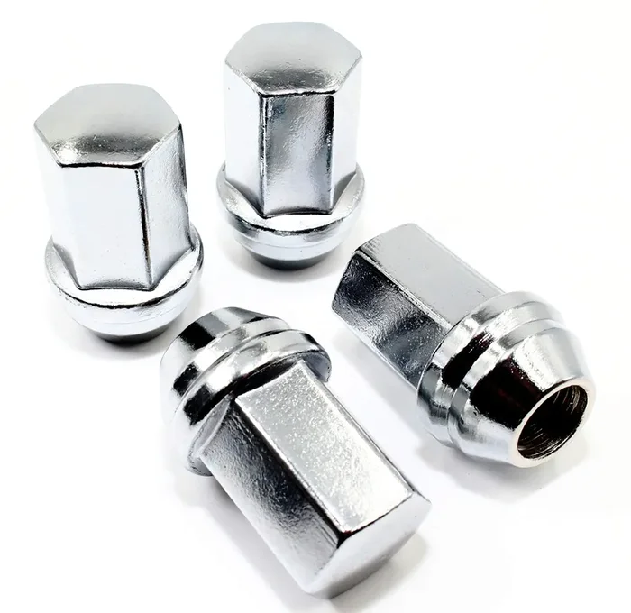 Set Of 24 Veritek 14X1.5Mm Oem Factory Style 1.80 Inch Length 7/8 22Mm Hex Duplex Large Acorn Seat Wide Base Replacement Chrome Lug Nuts For Buick Cadillac Chevy Chevrolet Gmc Factory Wheels