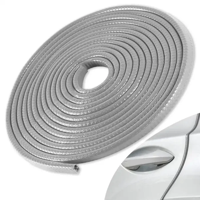 Singaro 33Ft (10M) Car Door Edge Guard, No Glue Rubber Decorative Protective Strip, Car Door Entry Protector, Applicable To Car, Truck, Suv And Atv, Car Exterior Accessories(Gray)