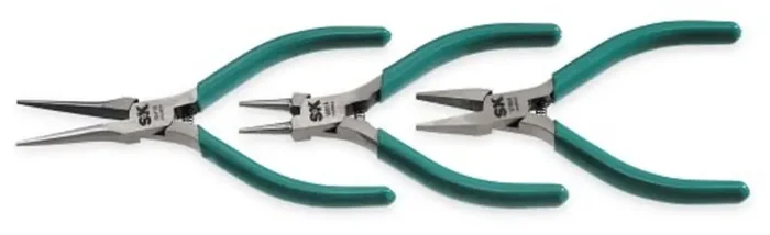 Sk Tools Usa Long Nose Pliers With Cutter, 7″ Long 17817