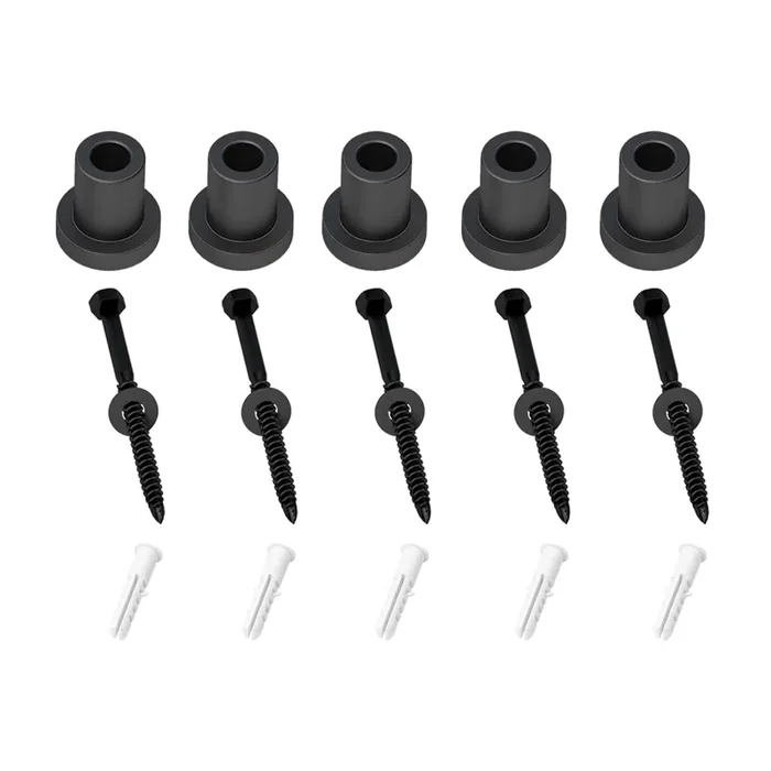 Skysen 5 Pcs 1-3/4‘ Barn Door Wall Spacer With Screws For Sliding Barn Door Hardware Connection Device Metal Steel Track To Wall(Spacer-44)
