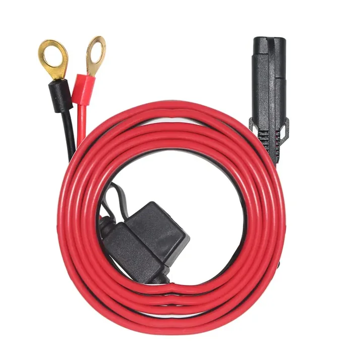 Sparking 6Ft Ring Terminal Cable – Sae To O Ring Terminal Harness Quick Connect/Disconnect Assembly, 10A Fuse (6Ft)