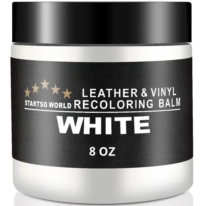 Startso World Leather-Recoloring-Balm-Repair-Cream-Kit For Restoration White Couches, Sofa, Furniture Color Dye Restorer – 8Oz