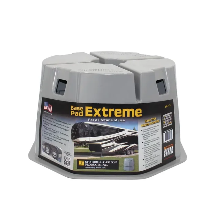 Stromberg Carlson Base Pad Extreme – 7 Block, 6000 Lb Max Capacity – Camper Accessories For Travel Trailers, Rv Accessories, Jack Stands, Trailer Jack, Trailer Jack Block, Rv Jack Pads (1 Pack)