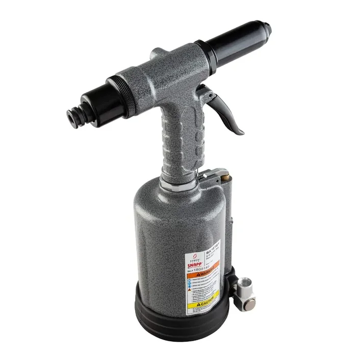 Sunex Tools Sx1819T, Heavy Duty Rivet Gun, Sets 3/16” And ¼” Rivets, 3690 Lbs Traction Power, Nose Pieces Included, Forged Aluminum Handle, Storage Case