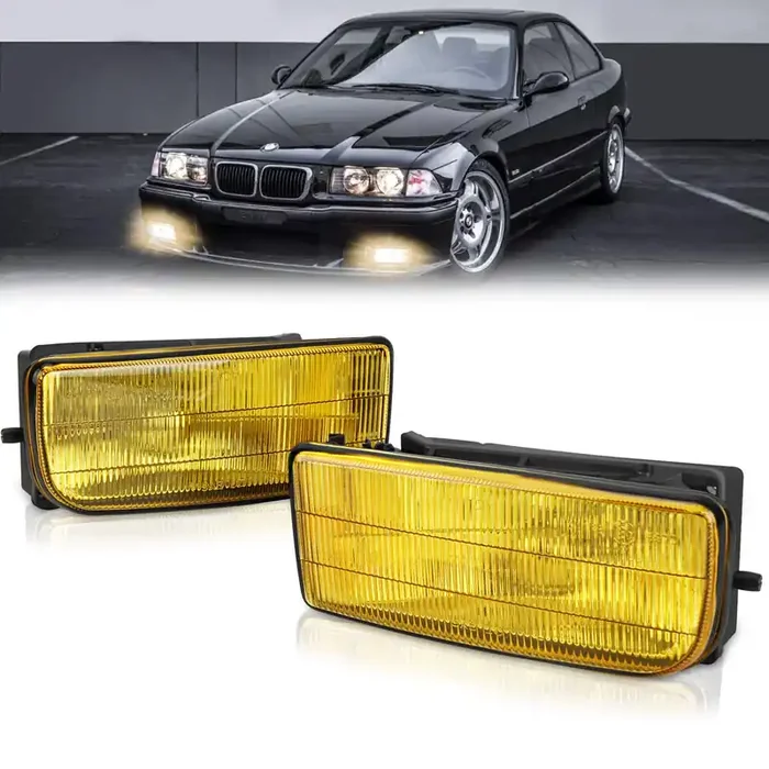 TangMiGe Fog Lights for BMW M3 E36 1992-1999 – Clear Lens, H1 Bulbs, 1 Pair – Enhance Visibility and Style