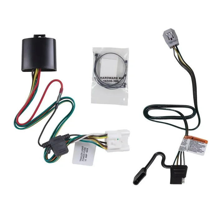 Tekonsha T-One® T-Connector Harness, 4-Way Flat, Compatible With Select Toyota Highlander, Black
