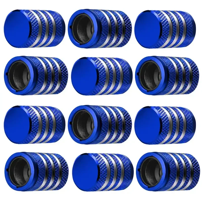 Tire Valve Stem Cap Cover – (12 Pack) Tire Air Caps Metal With Plastic Liner Corrosion Resistant Leak-Proof For Car Truck Motorcycle Suv And Bike