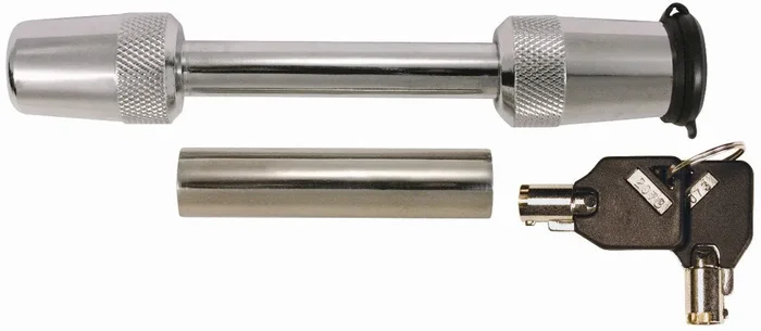 Trimax Universal Stainless Steel Receiver Lock – Fits 1/2‘ & 5/8‘ with Sleeve SXTS32, Clam Packaging