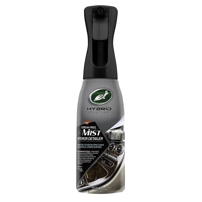 Turtle Wax 53482 Hybrid Solutions Streak Free Misting Car Interior Detailer And Cleaner, For Dashboards And Consoles, Use On Plastic, Vinyl, Leather, Rubber, Screens And Glass, Uv Protection, 20 Oz
