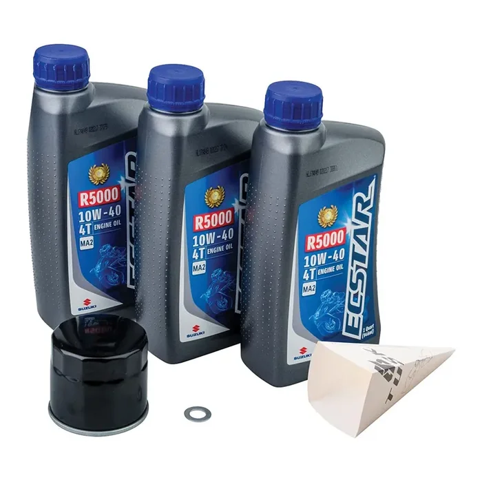Tusk 4-Stroke Oil Change Kit Suzuki Ecstar R5000 10W-40 Compatible With Suzuki King Quad 750Axi 2008-2024/450 4X4 2007-2010