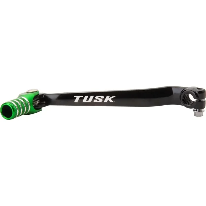 Tusk Folding Shift Lever Black/Green Tip For Kawasaki Klx300R 2020-2022