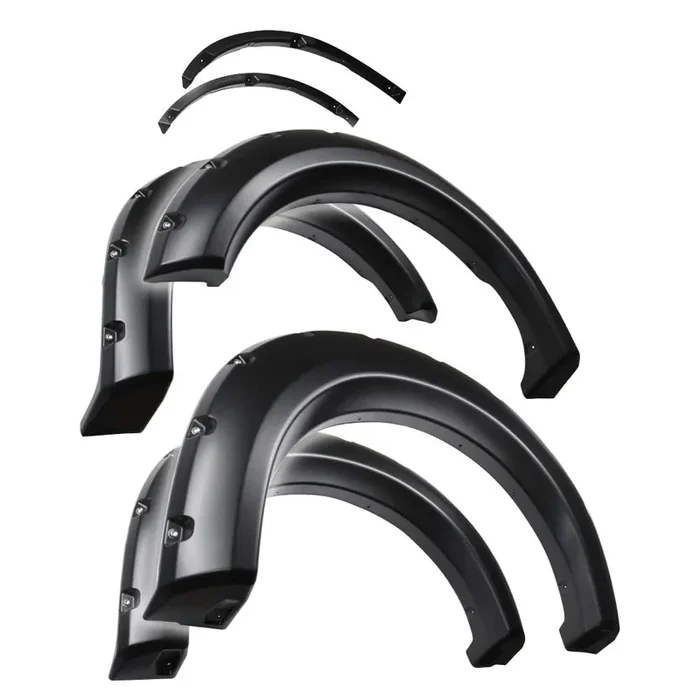 Tyger Auto Fender Flares Compatible With 2009-2014 Ford F-150 (Exclude Raptor) Fleetside, Smooth Textured Paintable Bolt-Riveted Style 4Pc Tg-Ff8F4028