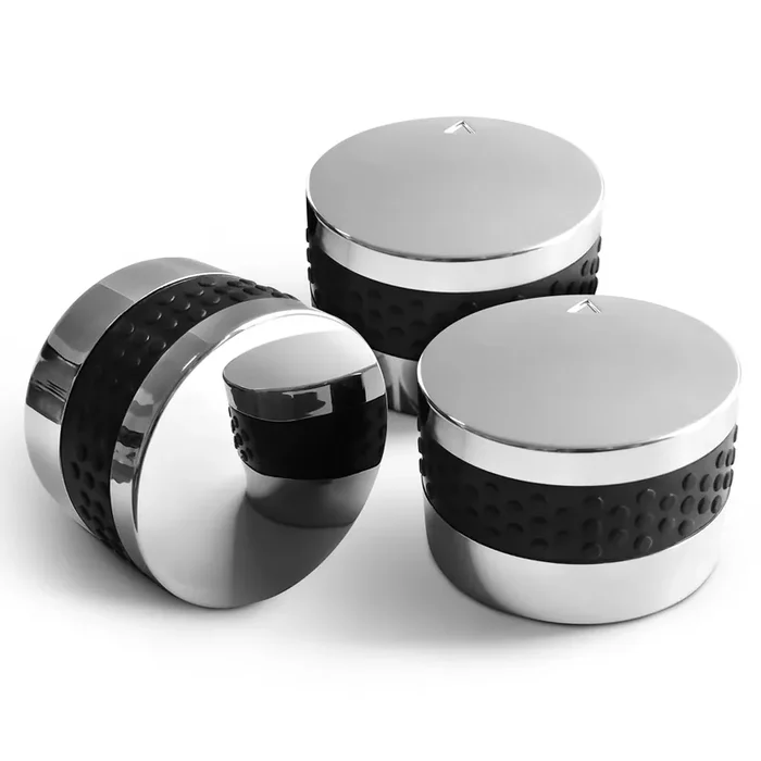 Unicook Grill Control Knobs Replacement 3 Pack, Gas Grill Burner Knob Kit, Chrome Plated Plastic With Nonslip Grip, Fits Bbq Gas Grills With D Shaped Valve Stem, Including 3 Knobs And 9 Adaptors