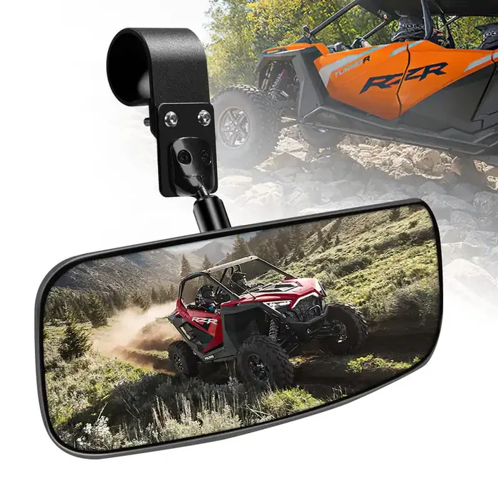 Utv Rear View Mirror, Rzr Rearview Mirror For 1.75‘-2‘ Roll Bar Cage Compatible With Polaris Rzr 1000 Xp Turbo Pro R Kawasaki Mule Honda Pioneer 1000 Yxz 1000 Teryx Can Am Maverick X3