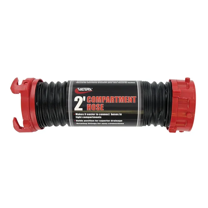 Valterra D04-0202 Dominator Compartment Hose – 2‘ , Black