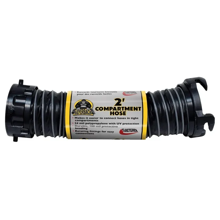 Valterra Go Power! Valterra D04-0602 2‘ Silverback Compartment Hose, Gray/Black