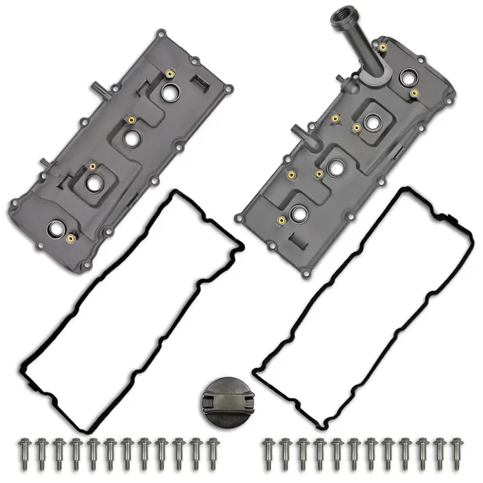 Valve Cover Set With Bolts & Oil Cap & Gaskets & Spark Plug Tube Seals & Pcv Valve Compatible With 2004-2016 Nissan Armada Nv2500 Nv3500 Pathfinder Titan Infiniti Qx56 5.6L 13264-Ze01A 13264-Ze00A…
