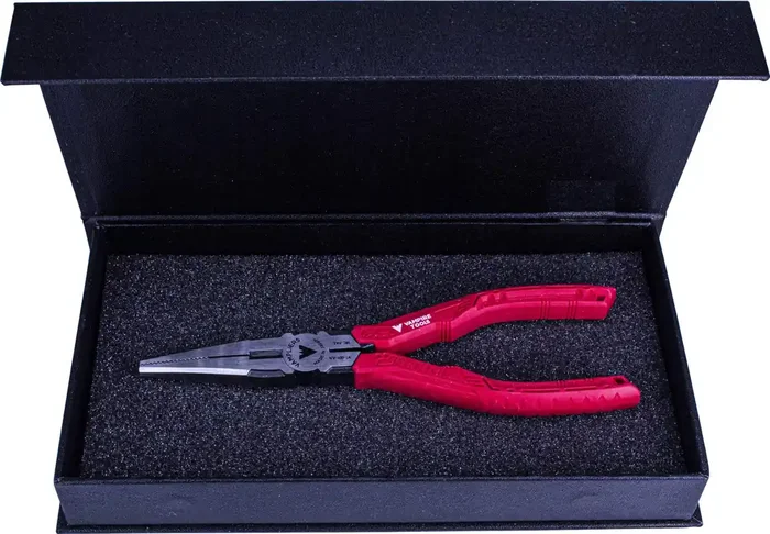 Vampliers 7.5″ Screw Removal Long Nose Pliers, Stripped Screw Extractor Needle Nose Pliers Gift Set. Made In Japan. Ideal For Removing Stuck Screws, Nuts, & Bolts In Hard-To-Reach Spaces.