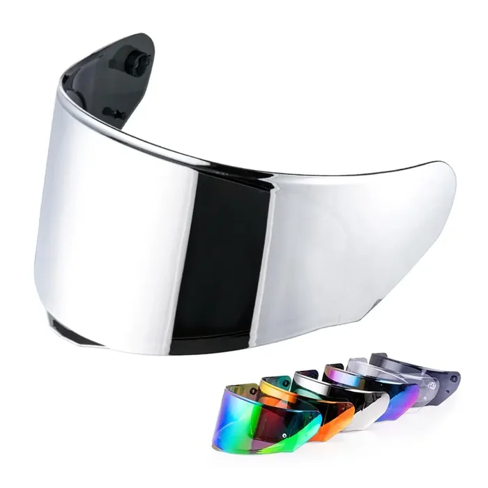 Vcoros Motorcycles Helmet Visor Shield Replacement For Ls2 Assault/Rapid/Stream Outer Face Shield Street Motorcycle Helmet (Chrome Silver)