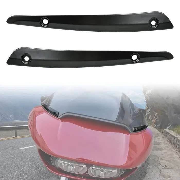 Veisutor Motorcycle Windshield Side Trim For Harley Road Glide, Motorcycle Split Front Windscreen Side Trim For Harley Road Glide Ultra Fltru Fltrx Special Fltrxs 2015-2022 Accessories ( 2Pcs )