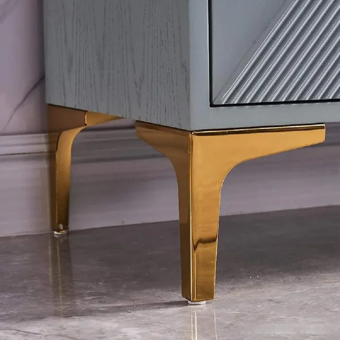 Wanlian Furniture Legs, Metal Furniture Legs For Cabinet Sofa Tv Stand Bookcase 4Pcs (Gold) (5Inch)