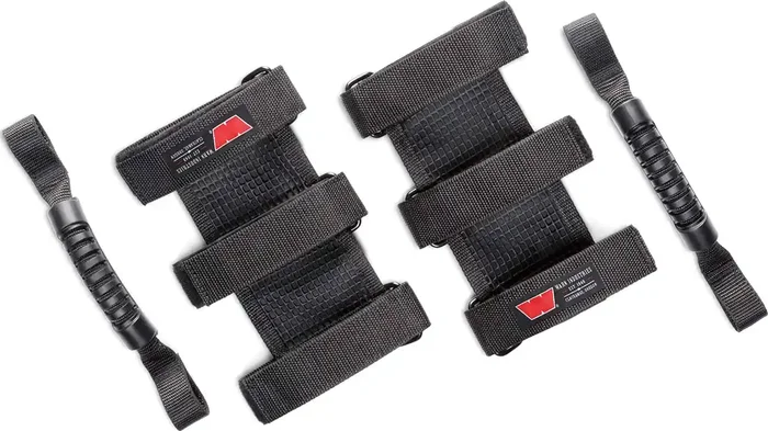 Warn 102653 Epic Trail Gear Rubber Grip Grab Handles For Roll Cage/Bar, 1 Pair