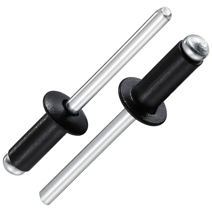 Wensilon (250Pcs) 3/16‘X1/2‘ Black Aluminum Blind Pro Rivets,Aluminum Grip And Steel Mandrel