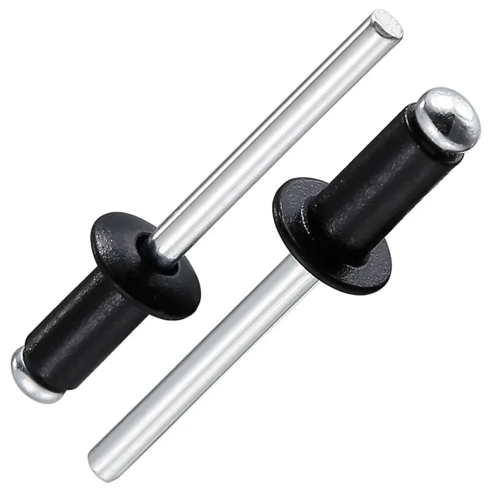 Wensilon (300Pcs) 3/16‘X3/8‘ Black Aluminum Blind Pro Rivets,Aluminum Grip And Steel Mandrel