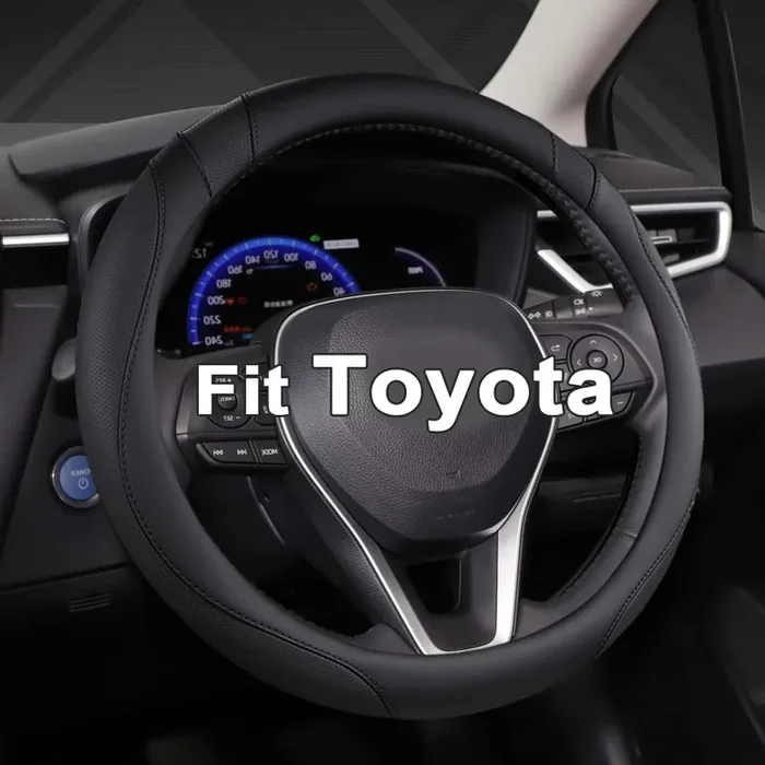 West Llama Customized Auto Car Steering Wheel Cover For Toyota (Black)