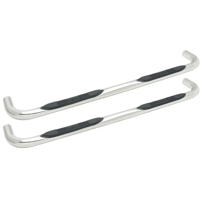 Westin 23-1680 E-Series 3 Round Nerf Bars Fits 1999-2014 Silverado Sierra 1500 1999-2004 2500Ld 2001-2014 2500 3500Hd Extended Cab Polished Pair