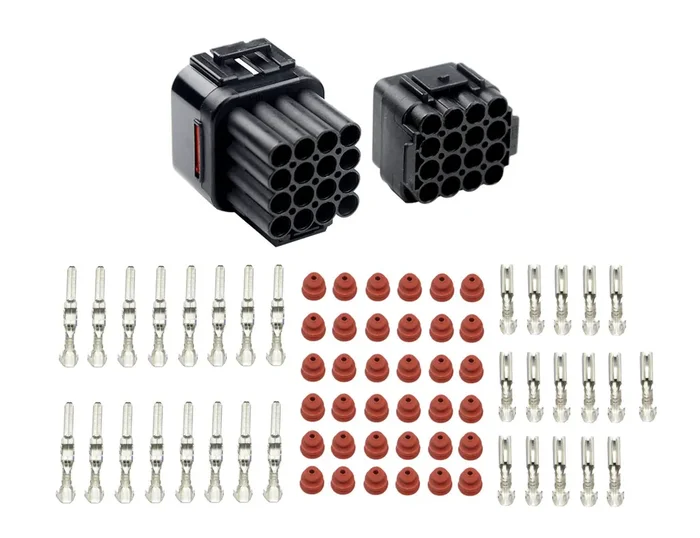 Wmycongcong 5 Kits 16 Pin Way Waterproof Electrical Connector Plug For Car Automotive, Fits 2.2Mm Terminals Wire