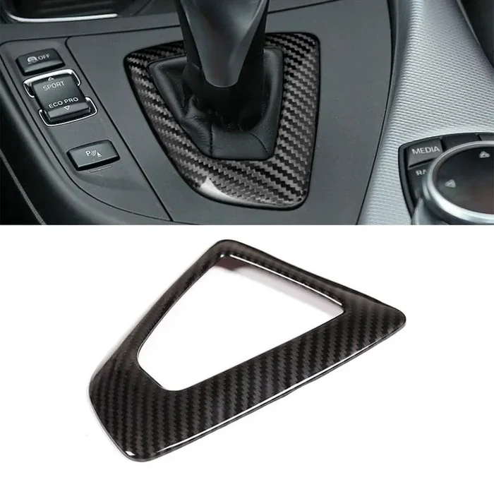 Wodofo Gdr Carbon Fiber Control Gear Box Shift Knob Panel Frame Cover Sticker Interior Trim Compatible With Bmw F20 F21 F22 F23 F30 F34 F35 F32 F33 F36 1 2 3 4 Series 14-18 Accessories