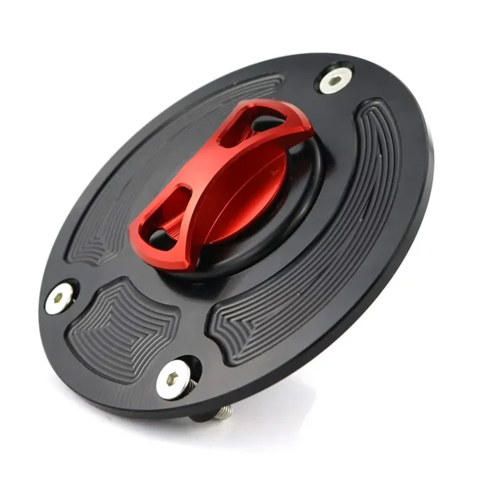 Xitomer Cnc Aluminum Billet Fuel Tank Cap, Fit For Zx-6R Zx636 2007-18/ Ninja Zx-10R 2006-17/ Kle650 2007-18/ Klz1000 2012-18/ Zx-14R Zzr1400 2006-18, Gas Cover (Red)