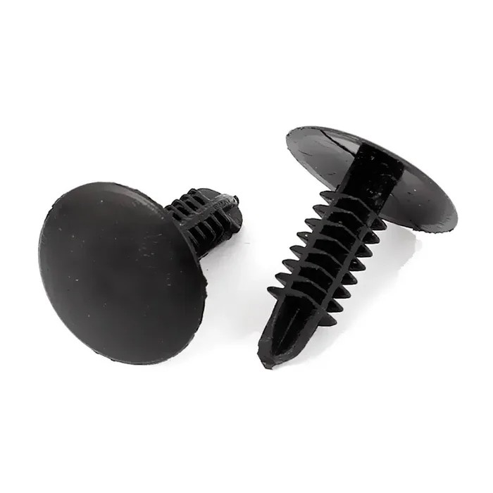 Xmhf 100Pcs 4.7Mm Hole Plastic Rivets Fastener Push Clips Black For Car Auto Fender