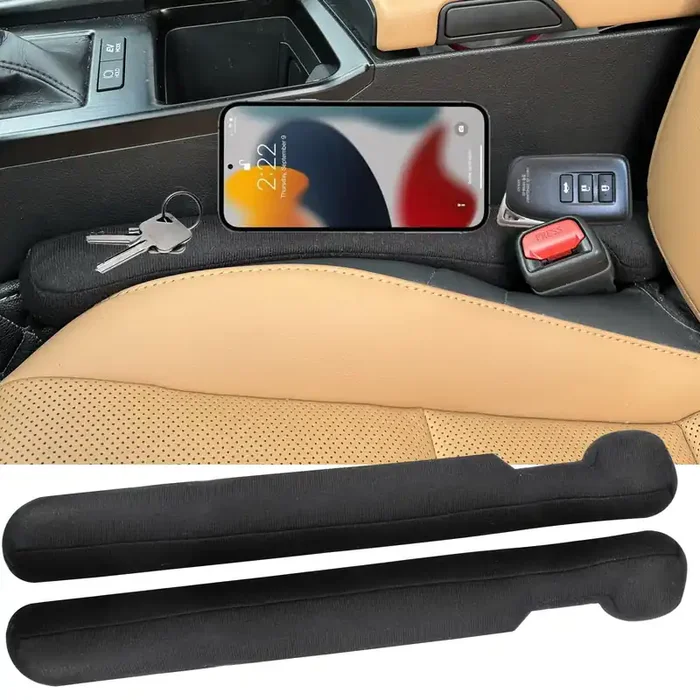 Ylxgt Car Seat Gap Filler Universal For Car Suv Truck Accessories Seat Gap Blocker Fit Organizer Fill The Gap Between Seat And Console Stop Things From Dropping Pack Of 2 Black