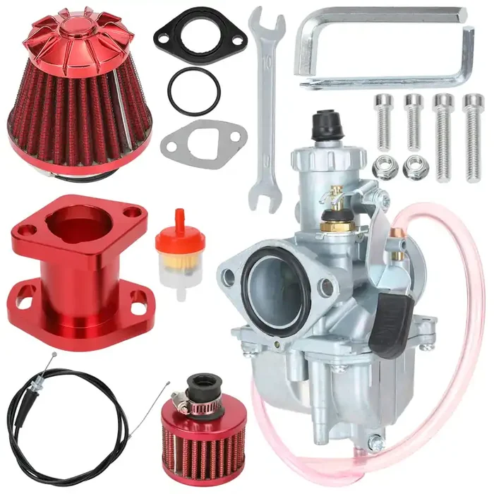 Yoxufa Vm22 Carburetor Carb Intake Pipe Mainfold Kit For Non Hemi Predator 212Cc Engine Coleman Ct200U Ct200U-Ex Gx160 Gx200 196Cc 6.5Hp Baja Warrior Mb200 Mini Bike Go Kart Performance Parts