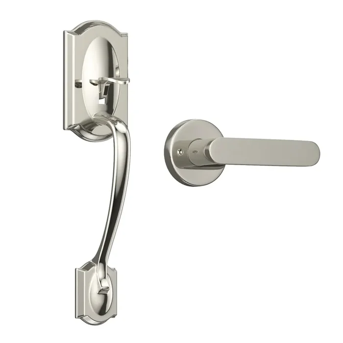 Yytdzsw Front Door Handle, Exterior Door Handle,Entry Door Handle With Reversible Lever, Adjustable Door Handle,Interior Door Handle,Silver Door Handle, Satin Nickel
