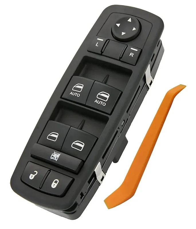 Zaposts Master Power Window Switch For 2009 2010 2011 2012 Ram 1500,Ram 2500,Ram 3500.3 Pins + 10 Pins,Oe 4602863Ad,4602863Ac,4602863Ab Driver Side Control Switches(Green Light)