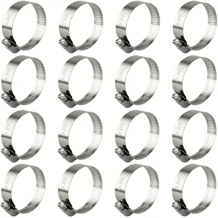 Zipcci Hose Clamp, 1-2 Inch Worm Gear Hose Clamps Stainless Steel For Fuel Line, Pipe, Radiator, Tube And Fuel Line, 27-51Mm (16Pack)