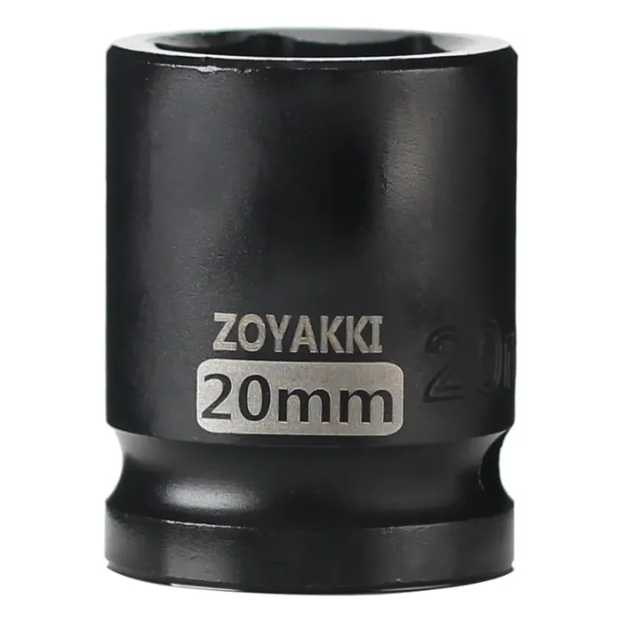Zoyakki Shallow Impact Socket, Sae, 1/2 Inch Drive, 6 Point, Metric X 20 Mm