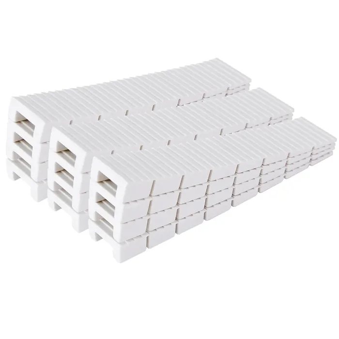 Zzjmch 10 Pack White Multi Purpose Furniture Plastic Shims For Leveling Extreme Weight Capacity Wedges Easy To Snap Cut-To-Fit Size Leveler For Toilet Shims, Doors, Windows, Sheds, Table